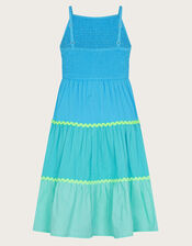 Colour Block Dress, Blue (BLUE), large