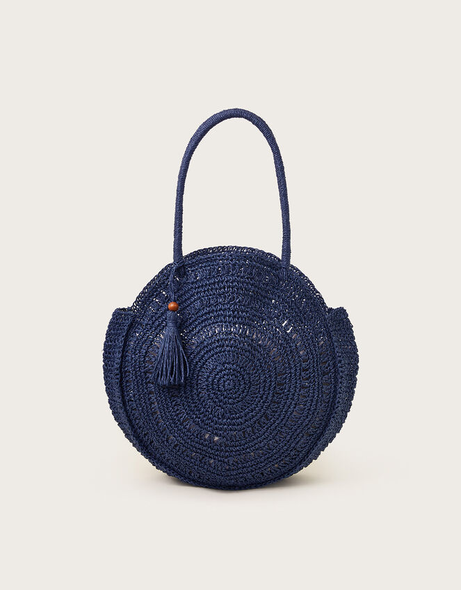 Round Raffia Bag, , large