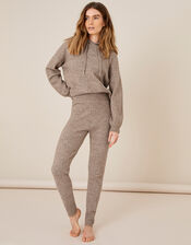 LOUNGE Skinny Knit Joggers, Camel (OATMEAL), large