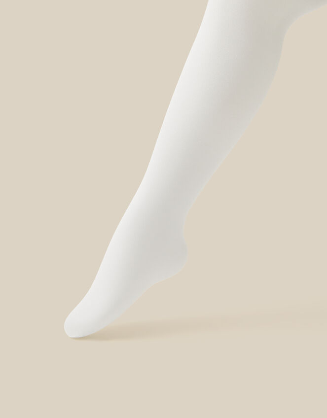 2-Pack 30 Denier Sheer Tights, White (WHITE), large