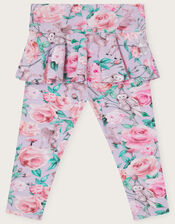 Baby Woodland Roses Skirted Leggings, Purple (LILAC), large