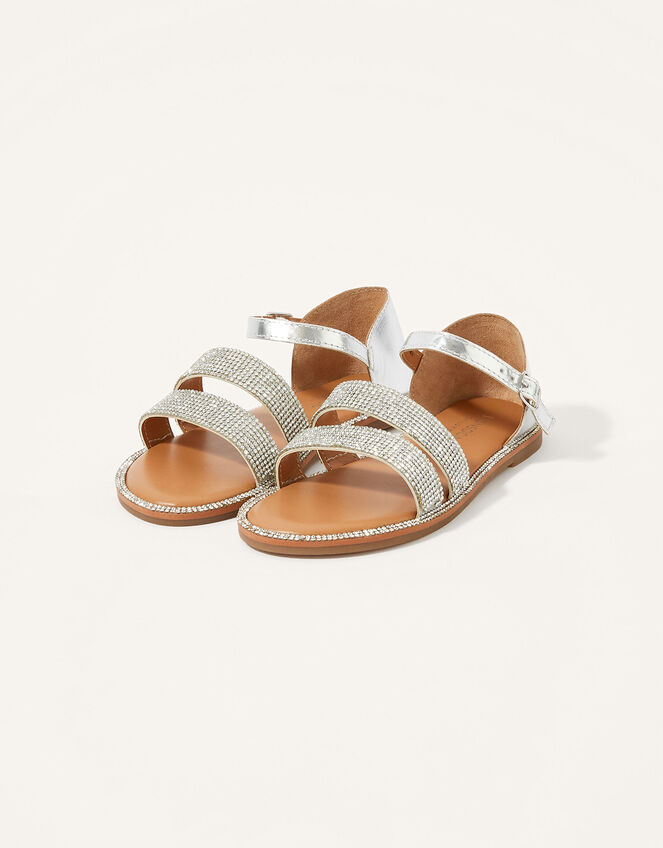 Diamante Sandals, Silver (SILVER), large