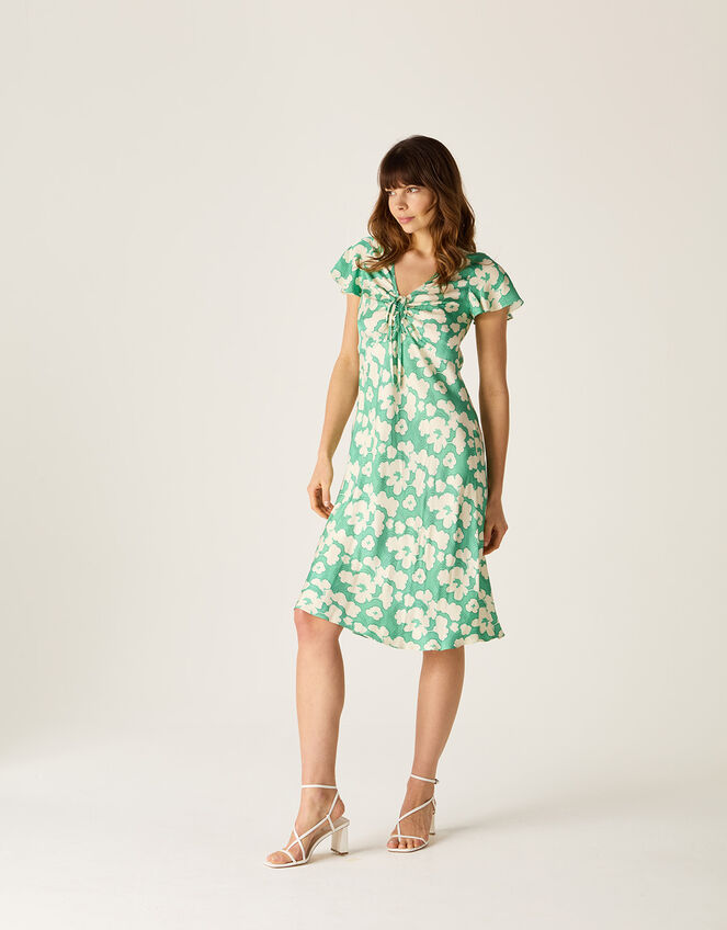 Mirla Beane Dahlia Print Dress, Green (GREEN), large