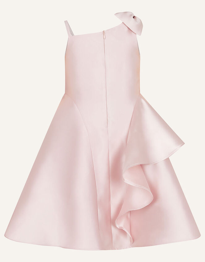 Bonnie Bow One-Shoulder Dress, Pink (DUSKY PINK), large