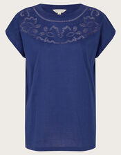 Garcia Cutwork T-Shirt, Blue (NAVY), large