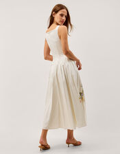 Cindy Floral Print Fit & Flare Maxi Dress, Ivory (IVORY), large