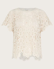 Riri Crochet Top, Natural (ECRU), large