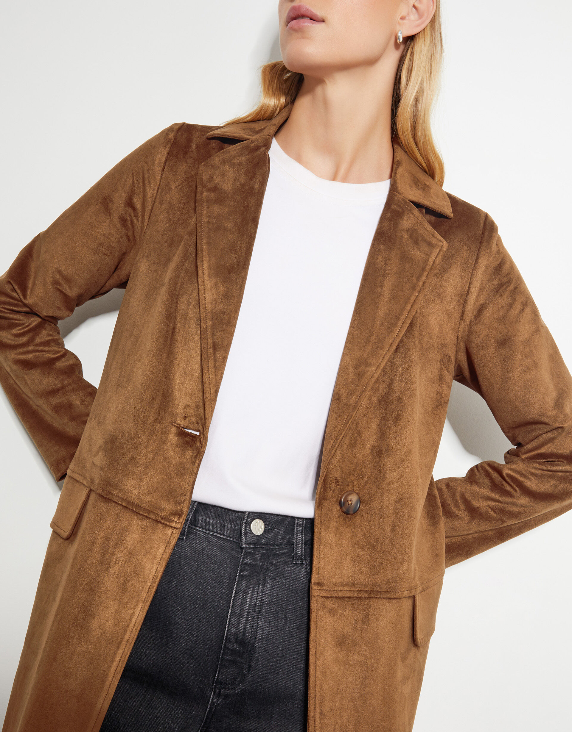Suede trench coat uk clearance