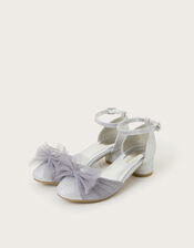 Net Bow Two-Part Heels, Silver (SILVER), large