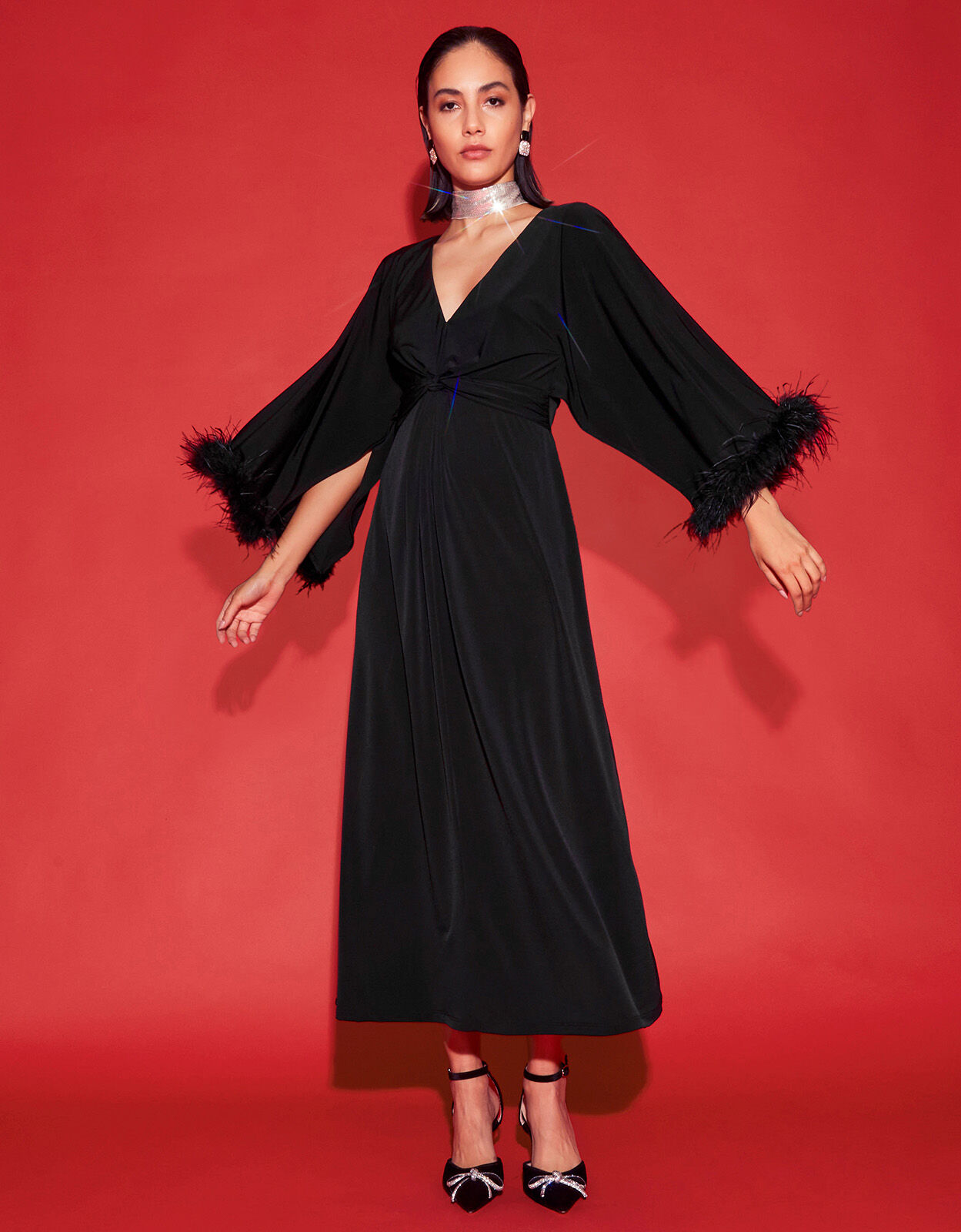 Monsoon feather sale dress
