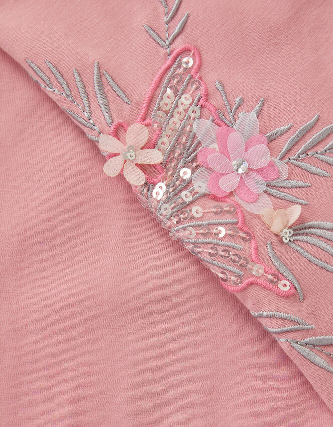 Butterfly Embellished Leggings, Pink (PINK), large