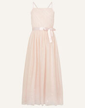 Lana Sequin Hem Maxi Prom Dress , Pink (PALE PINK), large