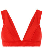Zarela Triangle Bikini Top, Red (RED), large