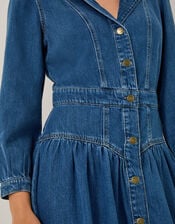 Tamsin Button Denim Midi Dress, Blue (DENIM BLUE), large