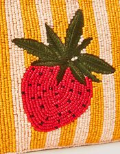 Strawberry Beaded Pouch, , large