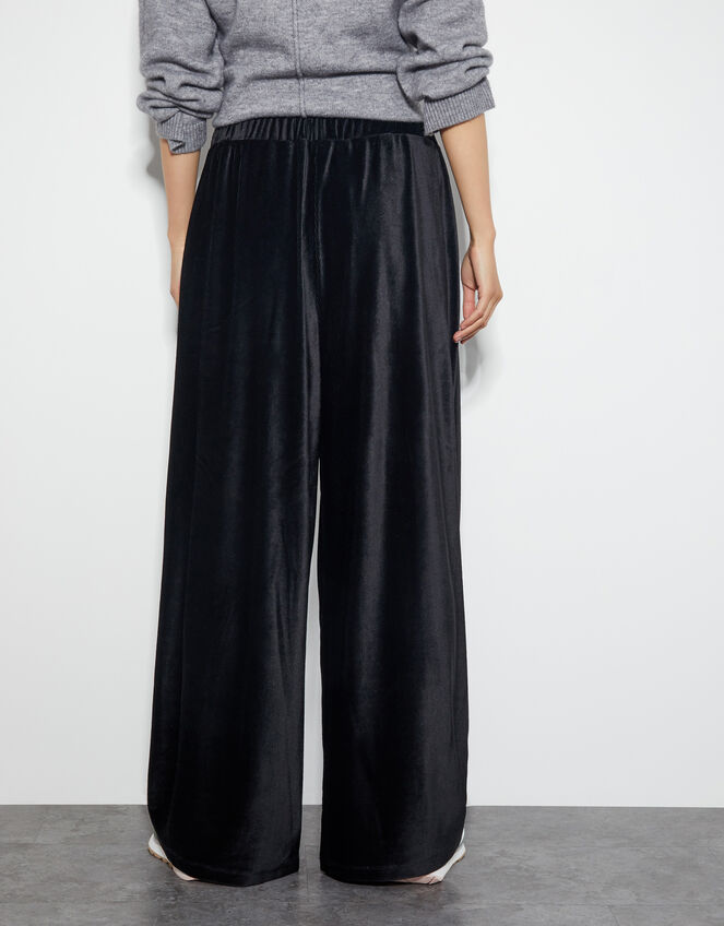 Shay Rib Wide Leg Trousers, Black (BLACK), large