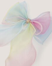 Long Ombr&eacute; Bow Hair Clip, , large