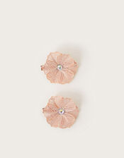 2-Pack Glitter Flower Hair Clips, , large