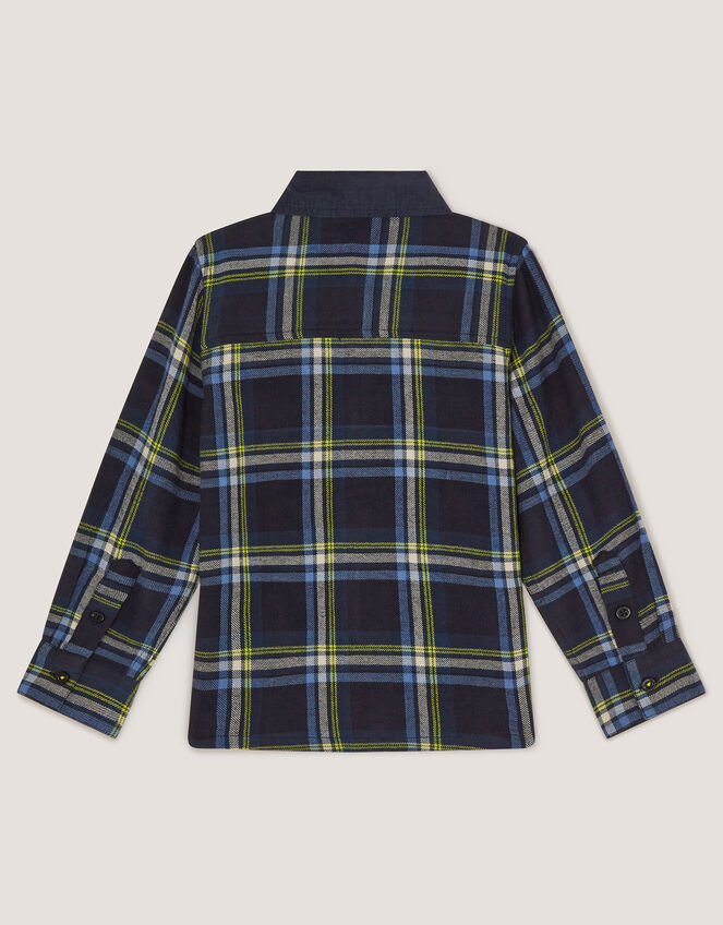 Check Print Shirt, Blue (BLUE), large