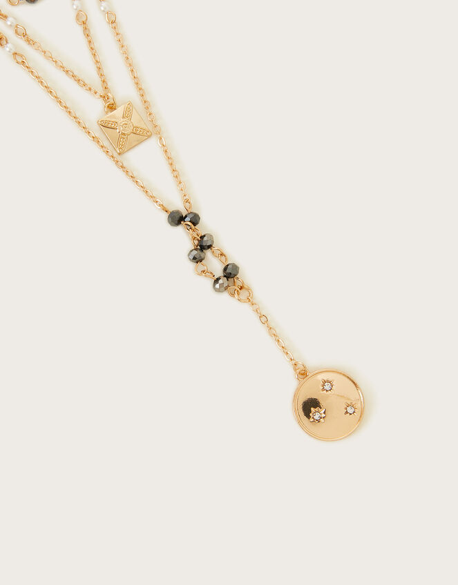 Disc Charm Layered Necklace, , large