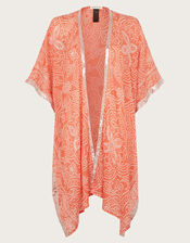 Embellished Bandhani Cover-Up, Orange (CORAL), large