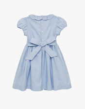 Trotters Willow Rose Hand Smocked Dress, Blue (CORNFLOWER), large