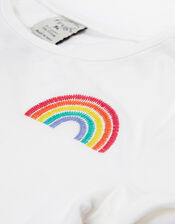 Frugi Rainbow Jersey T-Shirt Dress, Multi (MULTI), large