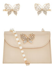 Harlow Butterfly Bag and Hair Clip Set, , large