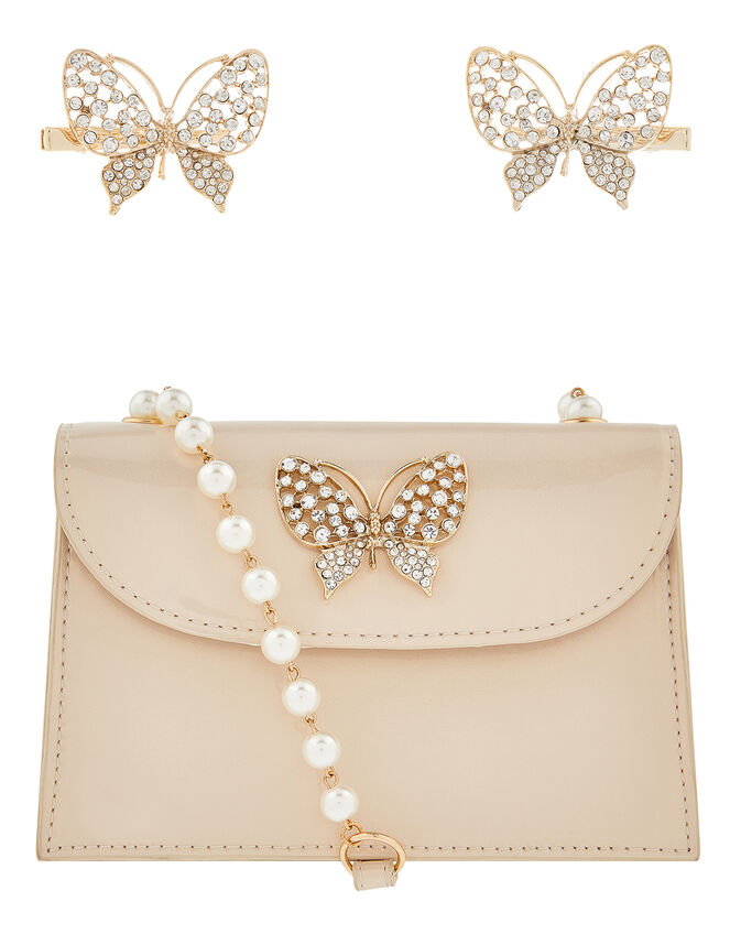 Harlow Butterfly Bag and Hair Clip Set, , large