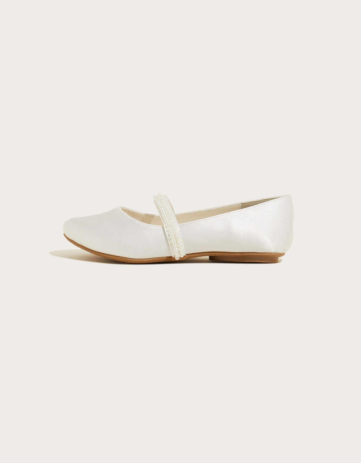 White clearance satin flats