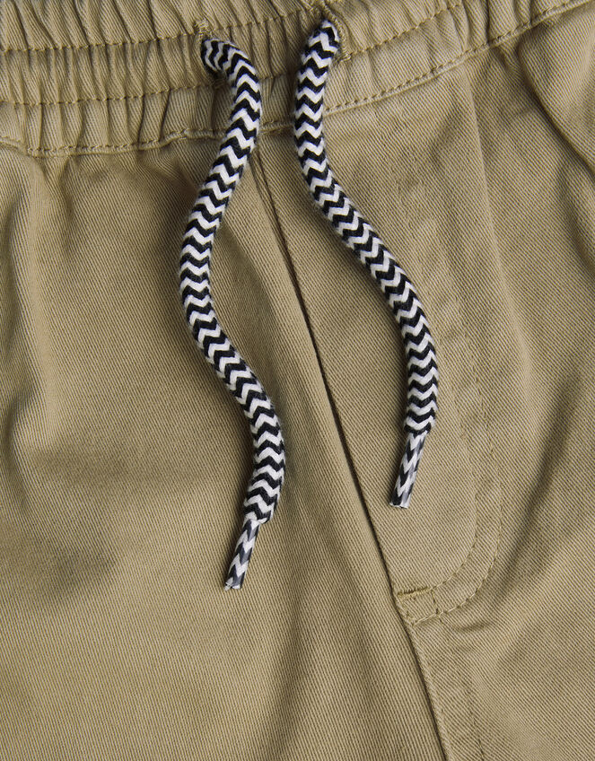 Pull-On Cuffed Trousers, Natural (STONE), large