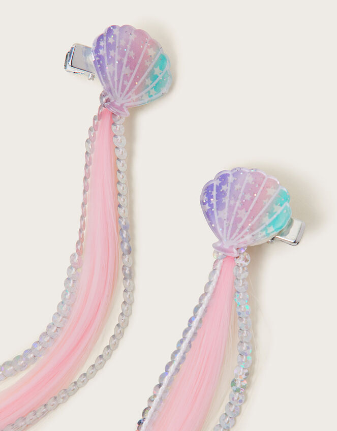 2-Pack Mermaid Faux Hair Clips, , large