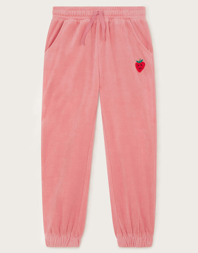 Velour Joggers, Pink (PALE PINK), large