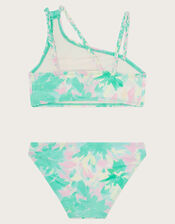 Splash Palm Print Bikini Set, Green (GREEN), large