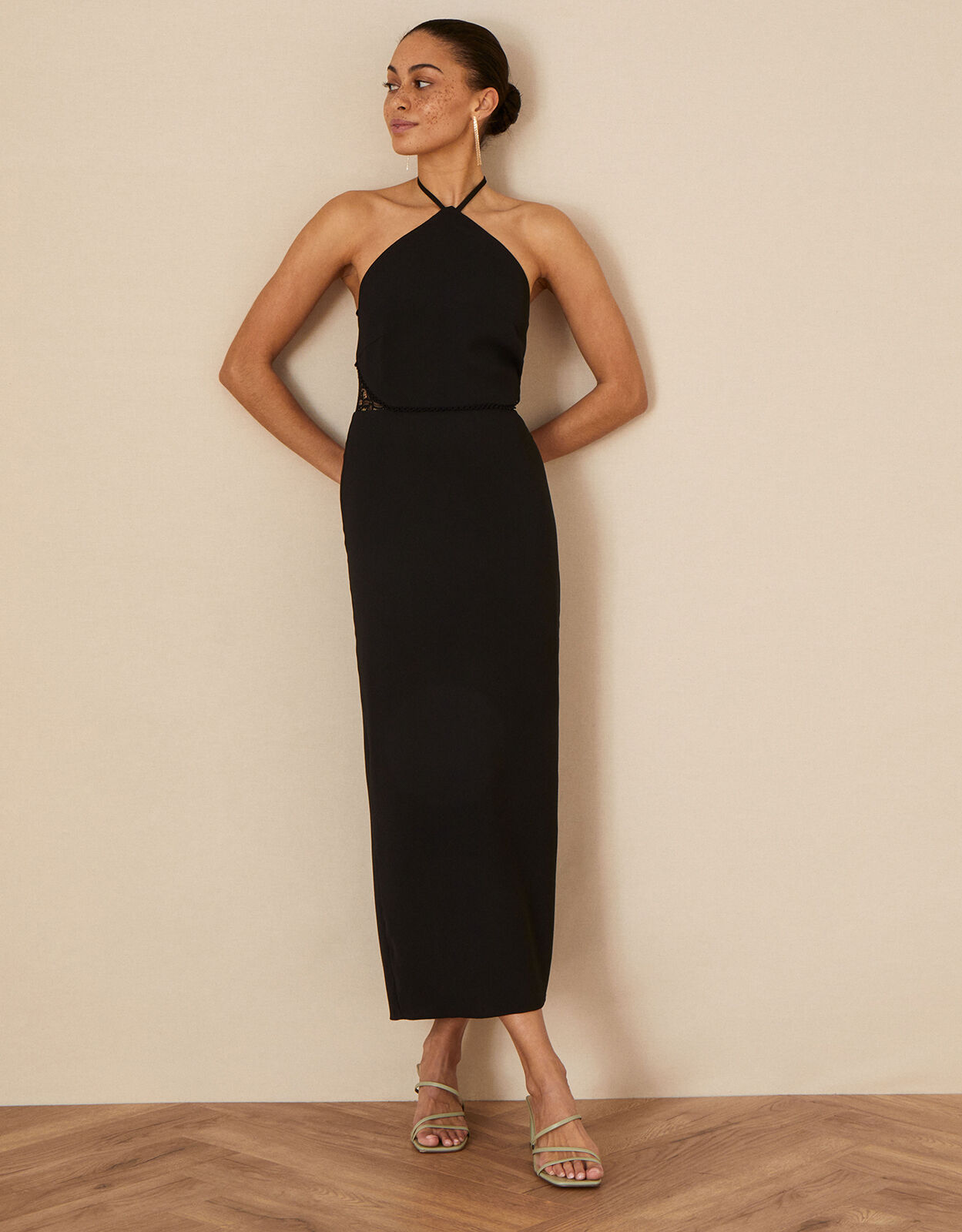 Liberty Halter Dress Black