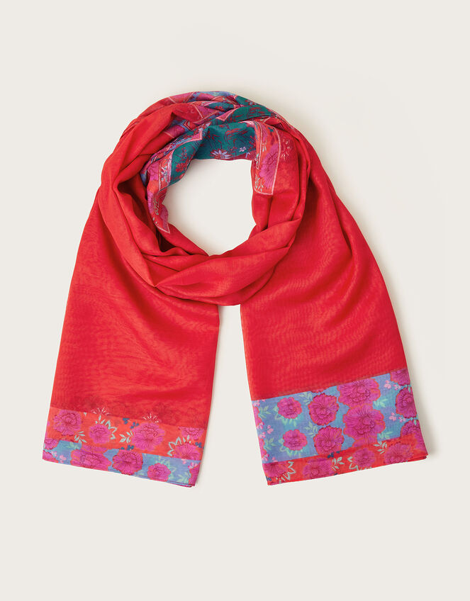 Tile Print Lightweight Scarf, , large