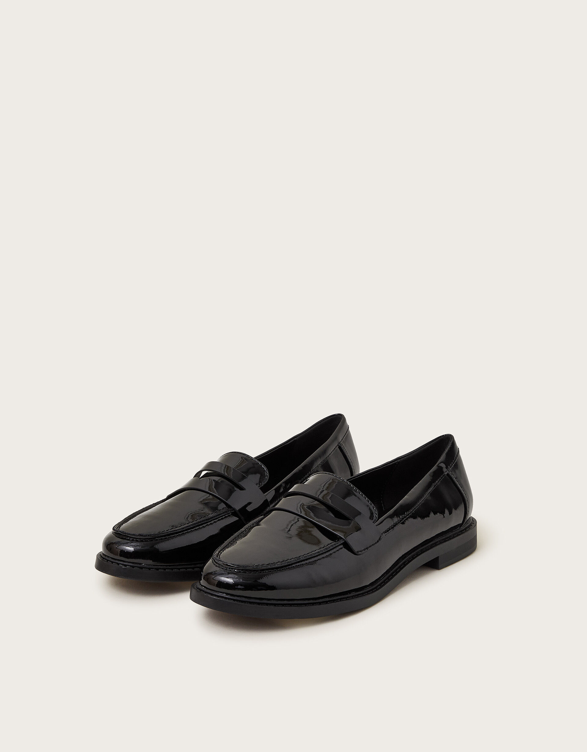 Elsie Patent Loafers Black Women s Shoes Monsoon UK