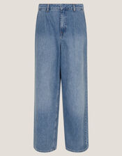 Justine Pleat Wide Leg Jeans, Blue (LIGHT AUTHENTIC), large