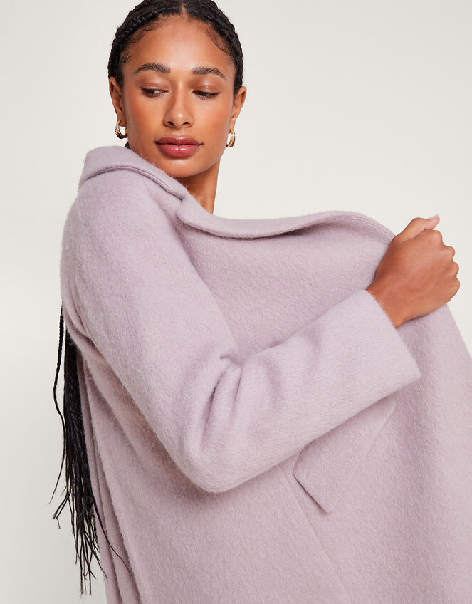 Jenny Brushed Wool Smart Coat, Pink (PINK), large