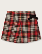 Wrap Check Skort, Red (RED), large