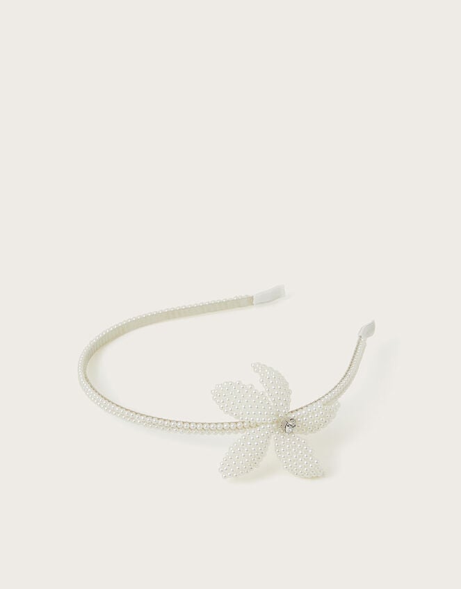 Pearly Flower Headband, , large