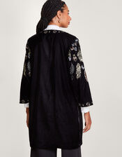 Fenix Embroidered Kimono, Black (BLACK), large