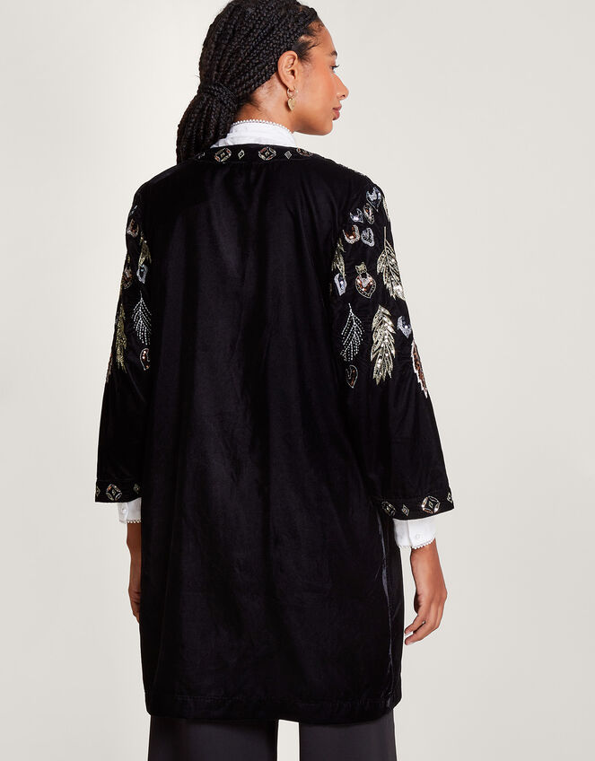 Fenix Embroidered Kimono, Black (BLACK), large