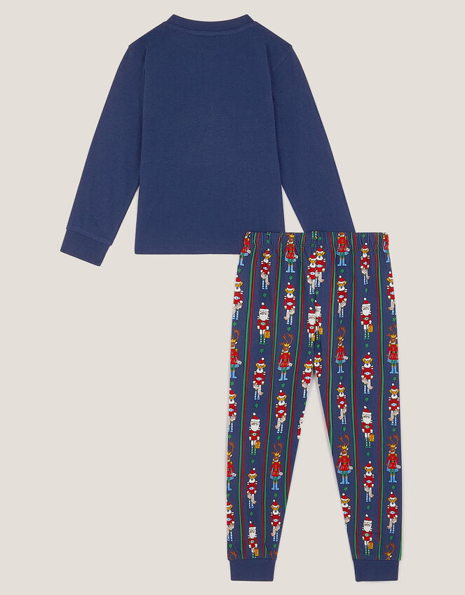 Nutcracker Jersey Long Pyjama Set, Blue (BLUE), large