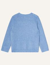 Sequin Knit Jumper, Blue (BLUE), large