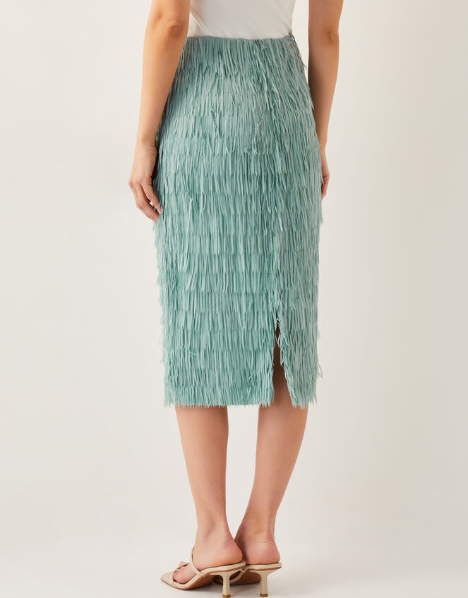 Cosima Fringe Pencil Skirt, Green (SAGE), large