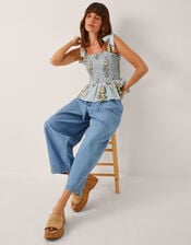 Jade Lightweight Barrel Jeans, Blue (DENIM BLUE), large