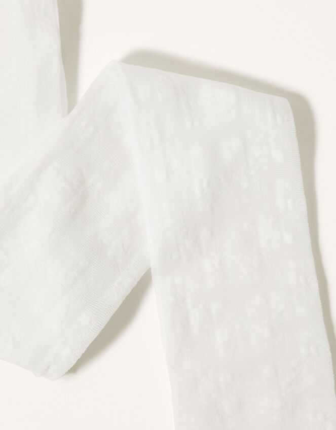 Baby Flower Lace Tights Ivory Baby Girls' Tights & Socks Monsoon UK.