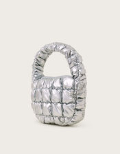 Quilted Metallic Tote Bag, , large