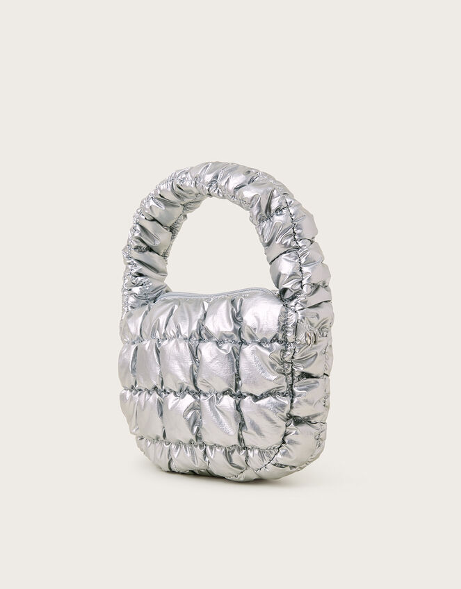 Quilted Metallic Tote Bag, , large